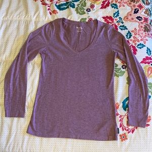 Columbia Orchid Purple V-Neck Long Sleeve Size XS